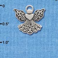 C2520 - Silver Angel with Heart - Silver Charm