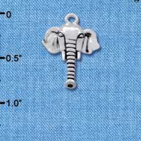 C2537 - Elephant Head - Silver Charm