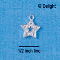 C2541 - Star - Fake Marcasite - Silver Charm