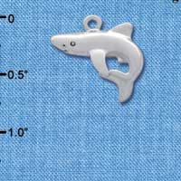 C2595+ - Shark - Silver Charm (3-D)