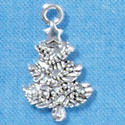 C2814 - Antiqued Silver Christmas Tree - Silver Charm