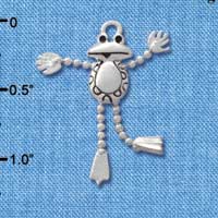 C2861 - Silver Floppy Frog - Silver Charm