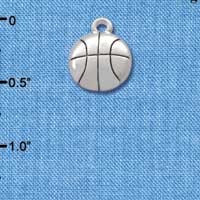 C2891+ - Silver Basketball - 2 Sided - Silver Charm