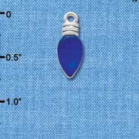 C2950+ - Christmas Lights - Translucent Blue Resin - Silver Charm