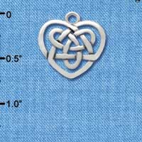 C2963 - Silver Celtic Knot Heart - Silver Charm