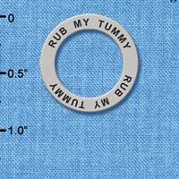 C3237 - Rub my Tummy - Affirmation Message Ring
