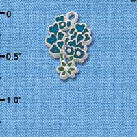C3265 - Enamel Bluebonnet Flower - Silver Charm