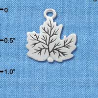 C3266 - Large Silver Leaf - Silver Charm