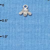 C3531 tlf - Mini Silver Bee - Silver Charm