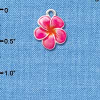 C3579 tlf - Hot Pink and Orange Flower - Silver Charm