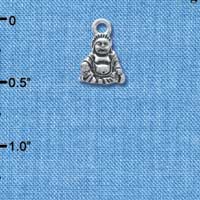 C3662 tlf - Mini Silver Buddha - Silver Charm