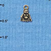 C3663 tlf - Mini Gold Buddha - Gold Charm