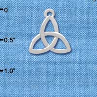 C3671 tlf - Large Silver Trinity Knot - Silver Charm