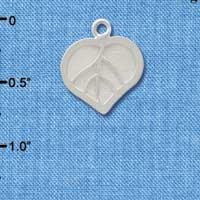 C3758 tlf - Heart Mesh Leaf - Silver Charm