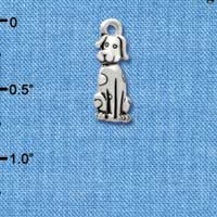 C3775 tlf - 2-D Spotted Dog - Silver Charm
