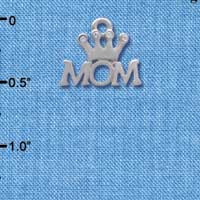 C3826 tlf - Mom with Crown - Im. Rhodium Charm