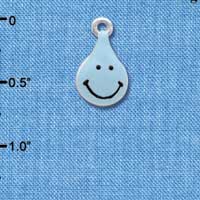 C3876 tlf - Blue Water Drop - Silver Charm 