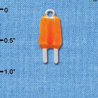 C3924 tlf - Orange 2-D Popsicle - Silver Charm 