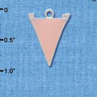 C3946 tlf - Small Pink Penant - Silver Charm