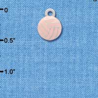 C3952 tlf - Mini 2-D Pink Volleyball - Silver Charm