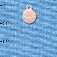 C3953 tlf - Mini 2-D Pink Basketball - Silver Charm