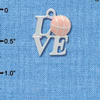 C3954 tlf - Silver Love with Pink Basketball - Silver Charm