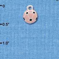 C3957 tlf - Mini 2-D Pink Soccerball - Silver Charm