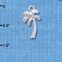 C4110+ tlf - Silver Palm Tree - Silver Plated Charm