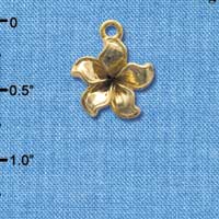 C4114 tlf - Gold Flower - Gold Plated Charm