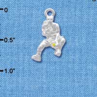 C4116+ tlf - Softball Fielder - Silver Plated Charm