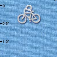 C4168+ tlf - Small Bicycle - Silver Plated Charm