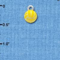C4223+ tlf - 3-D Enamel Water Polo - Silver Plated Charm