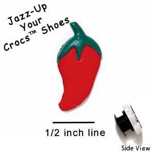 CROC-0029A* - Jalapeno Red Mini (Left & Right) - Clog Shoe Decoration Charm
