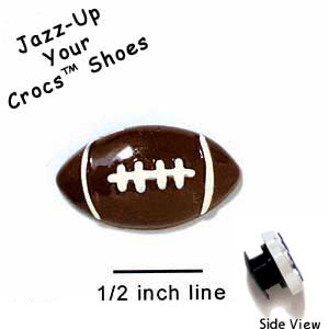CROC-0036D - Football Medium - Clog Shoe Decoration Charm