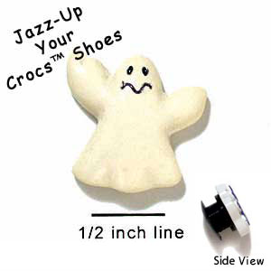 CROC-0041A* - Ghost White Mini (Left & Right) - Clog Shoe Decoration Charm