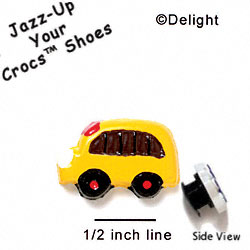 CROC-0067B* - School Bus Yellow Mini (Left & Right) - Clog Shoe Decoration Charm