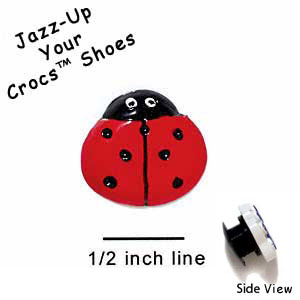 CROC-0089D - Ladybug Red Small - Clog Shoe Decoration Charm