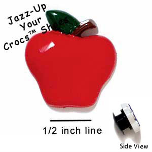 CROC-0127A - Apple Red Medium - Clog Shoe Decoration Charm