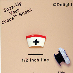 CROC-0217A - Nurse Hat Mini - Clog Shoe Decoration Charm