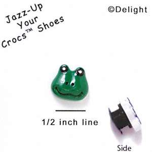 CROC-5615 - Medium Frog Face - Clog Shoe Decoration Charm