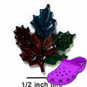 CROC - 2786 - Dark Leaf - Clog Shoe Decoration Charm