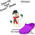 CROC - 0067A* - Snowman Waving - Mini - Clog Shoe Decoration Charm