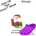CROC - 0069B - Santa Present - Mini - Clog Shoe Decoration Charm