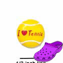 CROC - 0072C - Tennis Ball I Love Tennis - Mini - Clog Shoe Decoration Charm