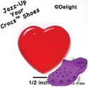 CROC - 0211 - Heart - Red - Large - Clog Shoe Decoration Charm