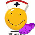 CROC - 0217 - Smiley Face - Nurse - Medium - Clog Shoe Decoration Charm