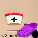 CROC - 0217A - Nurse Hat - Mini - Clog Shoe Decoration Charm
