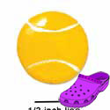 CROC - 0375 - Tennis Ball - Yellow - Medium - Clog Shoe Decoration Charm