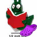 CROC - 0818 - Book Worm - Reading - Clog Shoe Decoration Charm