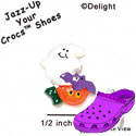 CROC - 0841 - Ghost - Pumpkin - Bat - Mini - Clog Shoe Decoration Charm